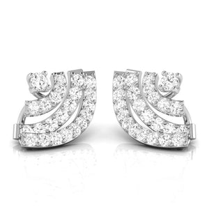 Jewelove™ Earrings SI IJ Platinum Earrings with Diamonds JL PT E ST 2229