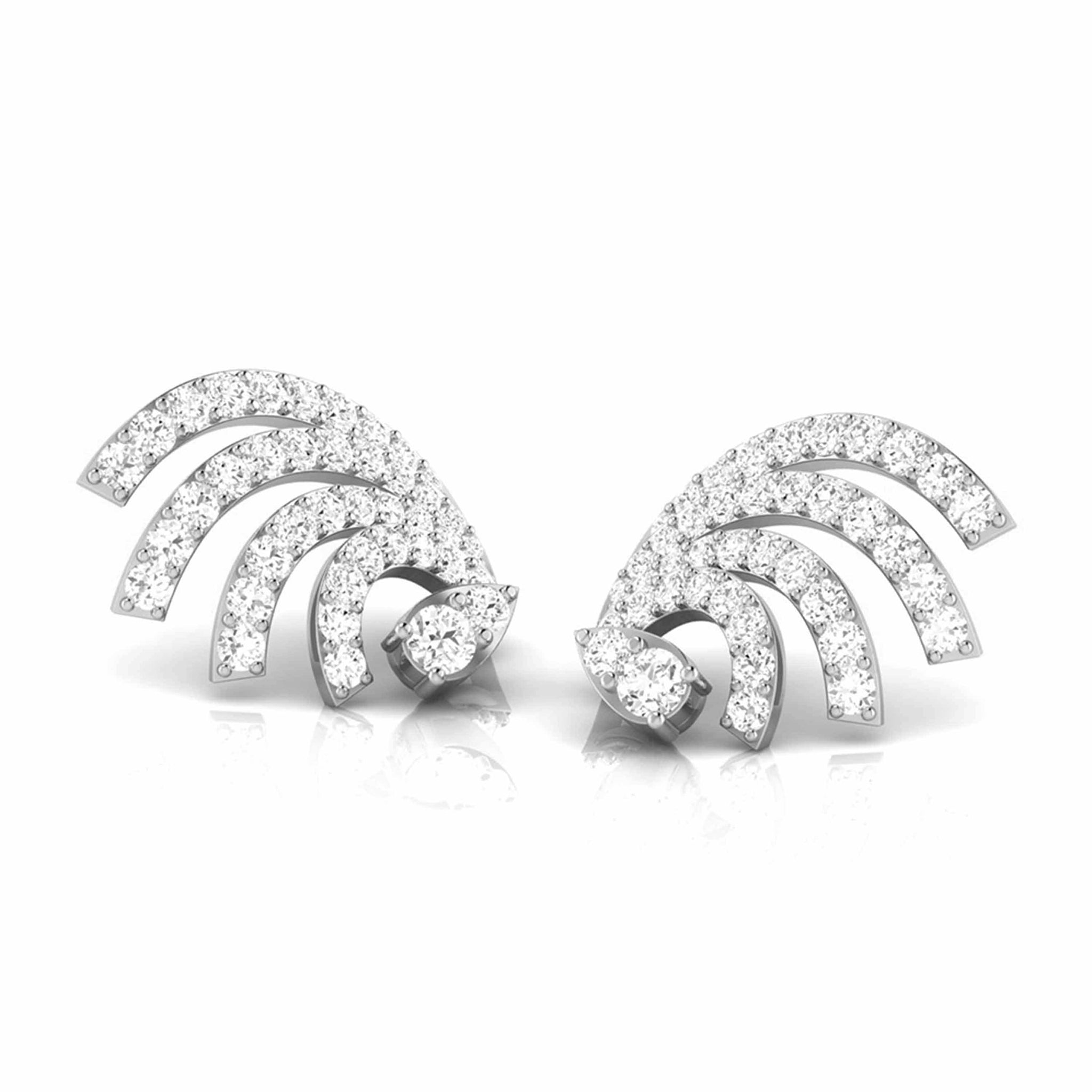 Jewelove™ Earrings Platinum Earrings with Diamonds JL PT E ST 2231