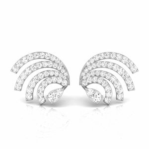 Jewelove™ Earrings SI IJ Platinum Earrings with Diamonds JL PT E ST 2231