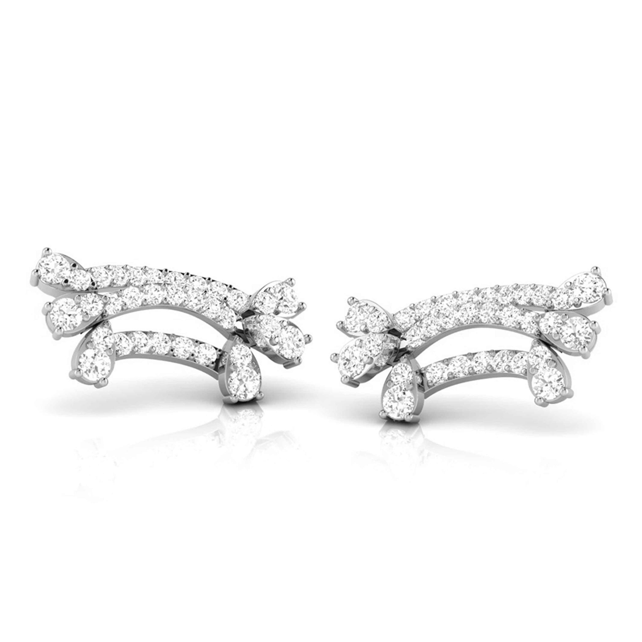 Jewelove™ Earrings Platinum Earrings with Diamonds JL PT E ST 2232