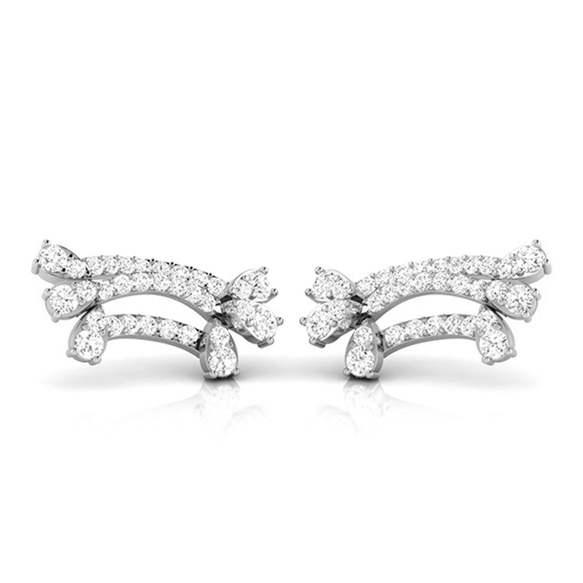 Jewelove™ Earrings Platinum Earrings with Diamonds JL PT E ST 2232