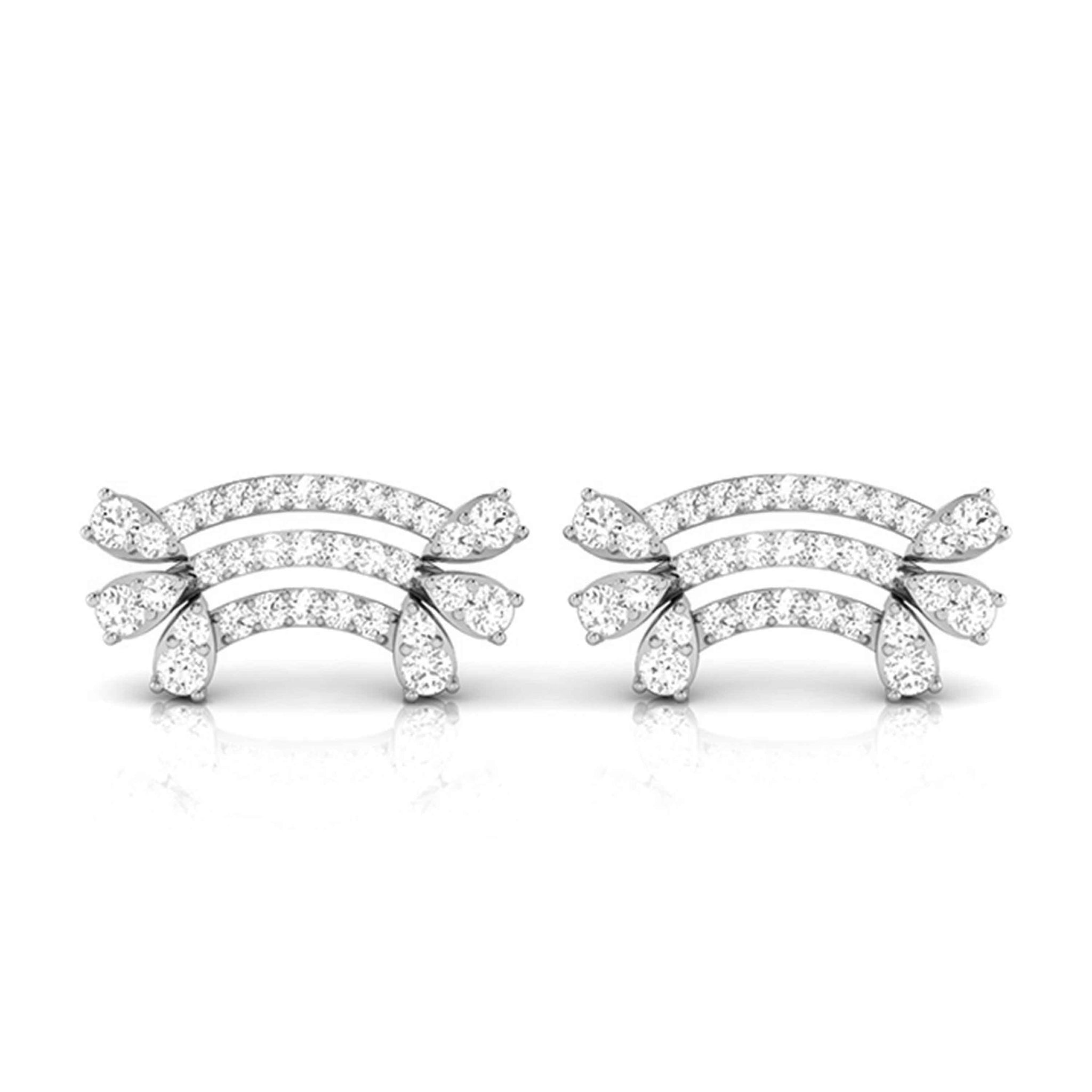 Jewelove™ Earrings Platinum Earrings with Diamonds JL PT E ST 2232