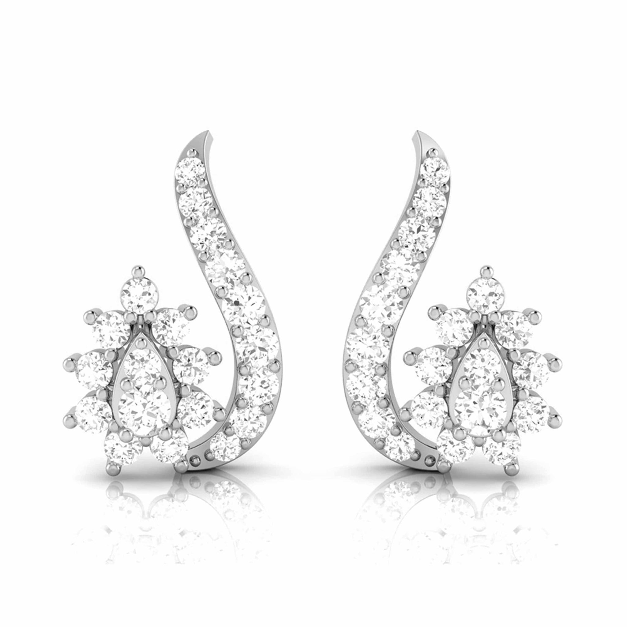 Jewelove™ Earrings Platinum Earrings with Diamonds JL PT E ST 2233