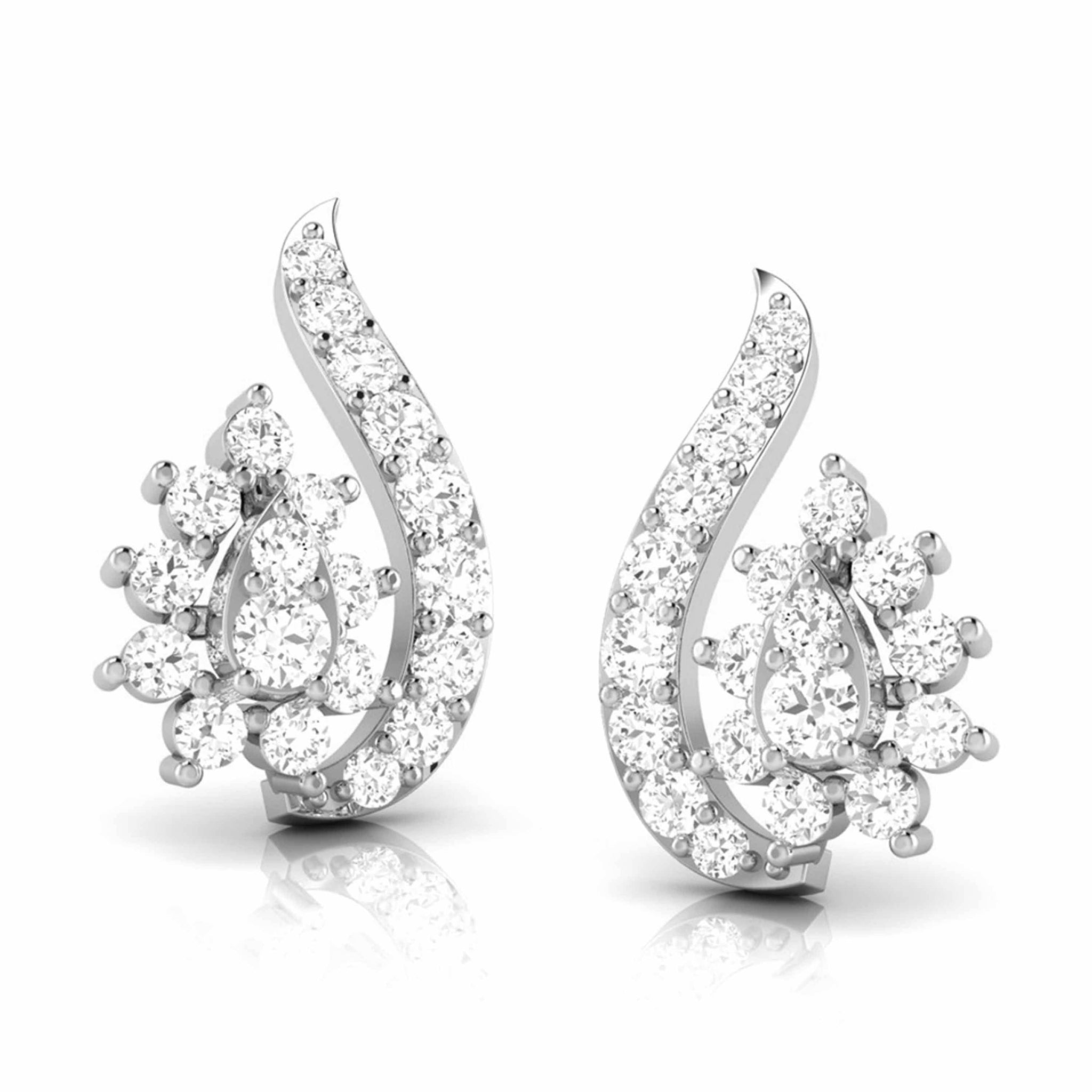 Jewelove™ Earrings Platinum Earrings with Diamonds JL PT E ST 2233