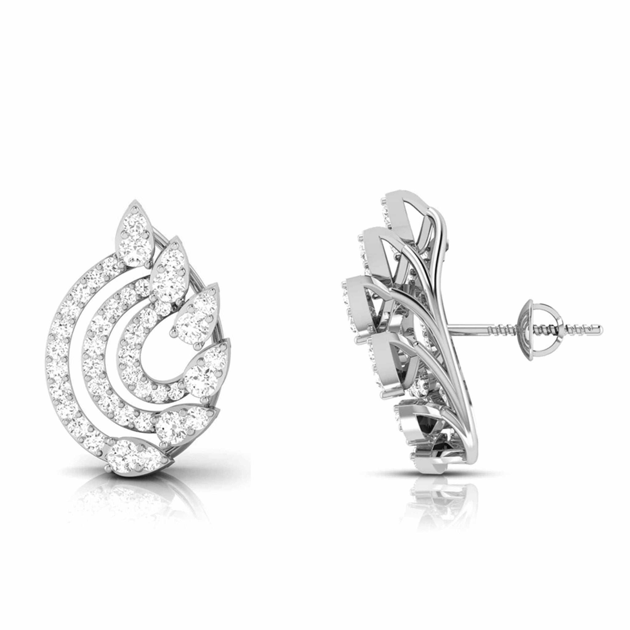 Jewelove™ Earrings Platinum Earrings with Diamonds JL PT E ST 2234