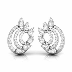 Jewelove™ Earrings SI IJ Platinum Earrings with Diamonds JL PT E ST 2234