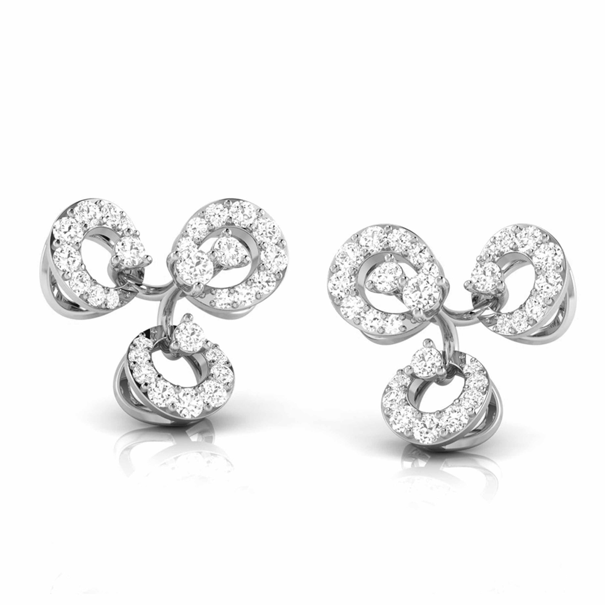 Jewelove™ Earrings Platinum Earrings with Diamonds JL PT E ST 2235