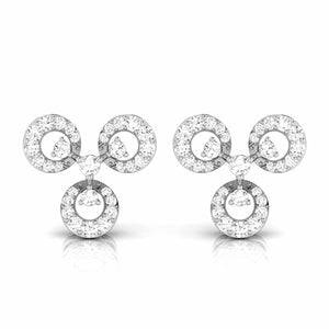 Jewelove™ Earrings SI IJ Platinum Earrings with Diamonds JL PT E ST 2235