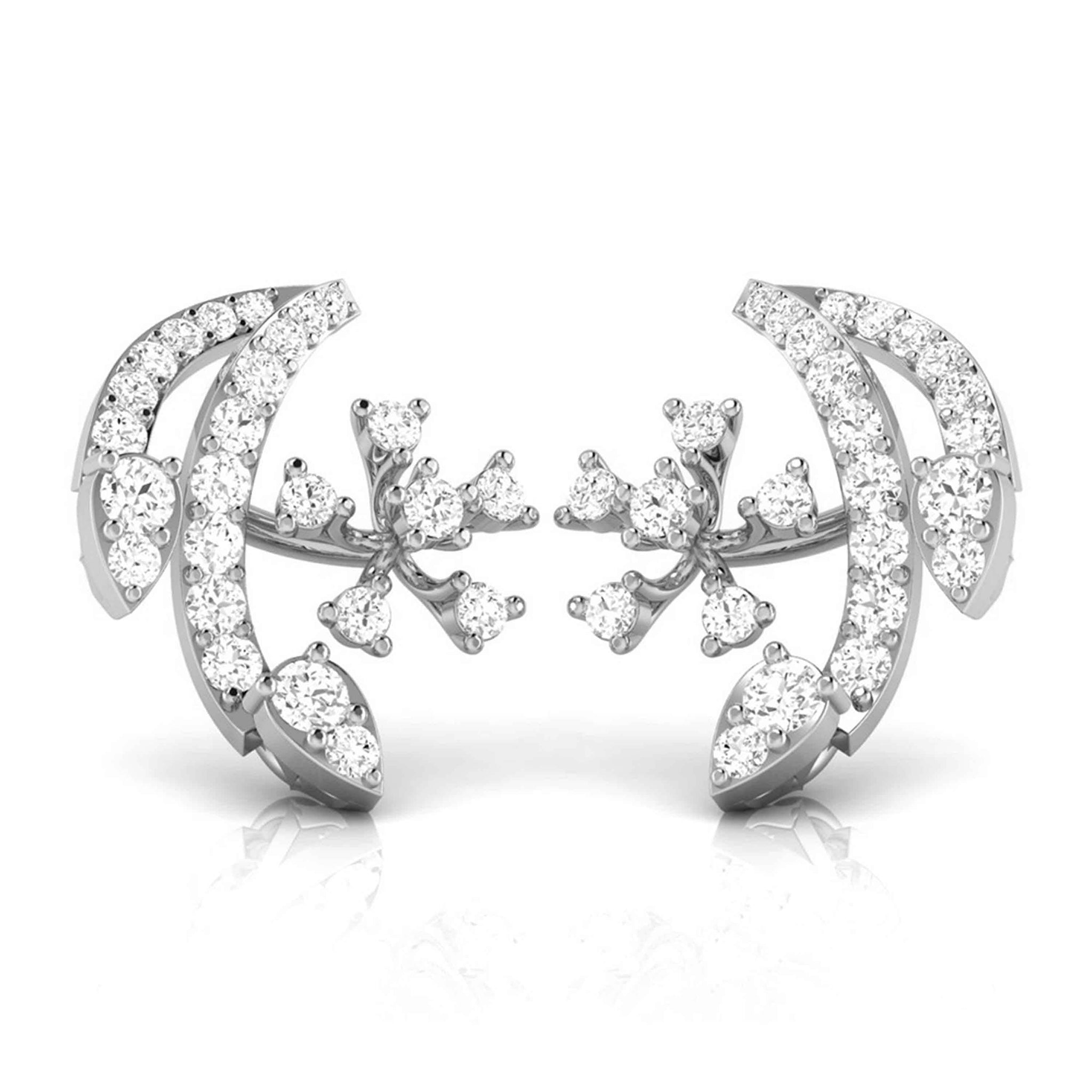 Jewelove™ Earrings Platinum Earrings with Diamonds JL PT E ST 2238