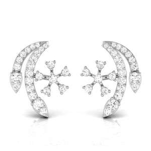 Jewelove™ Earrings SI IJ Platinum Earrings with Diamonds JL PT E ST 2238