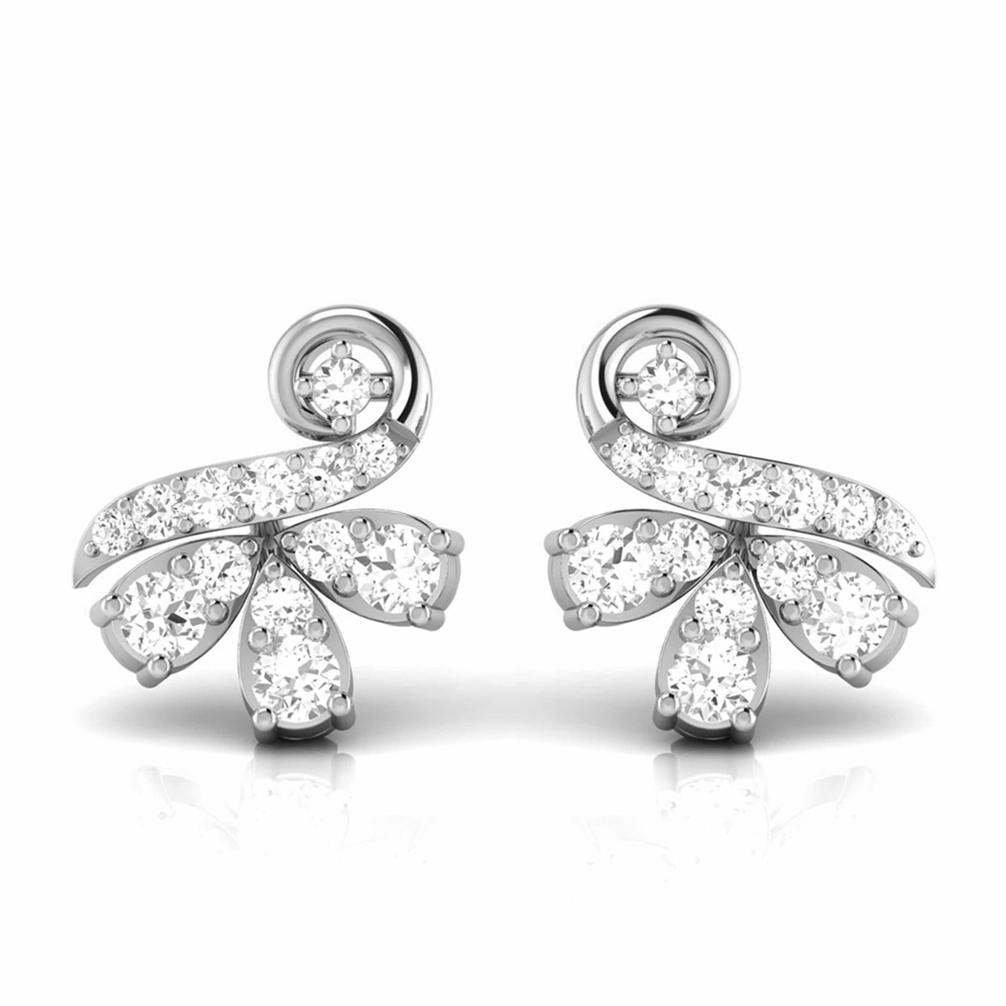 Jewelove™ Earrings Platinum Earrings with Diamonds JL PT E ST 2240