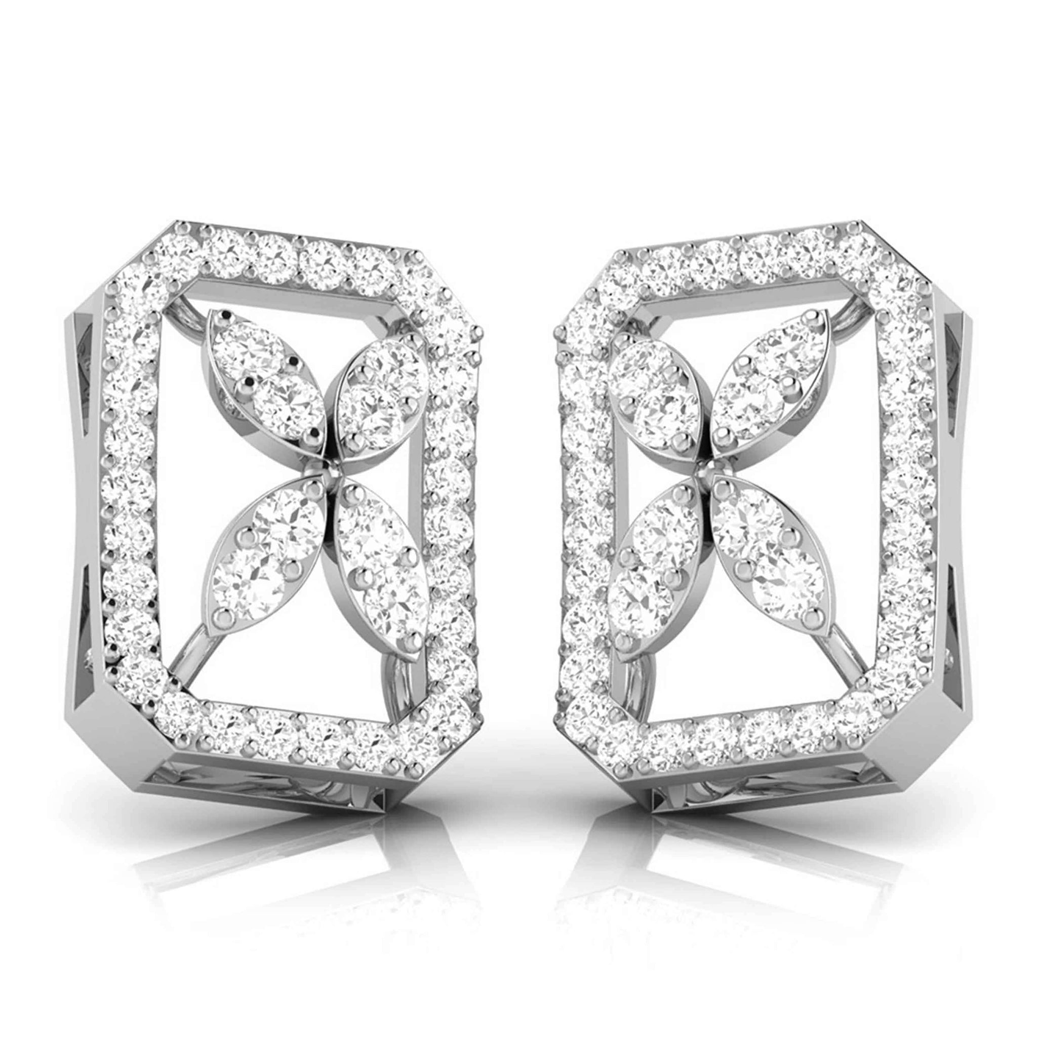 Jewelove™ Earrings Platinum Earrings with Diamonds JL PT E ST 2241