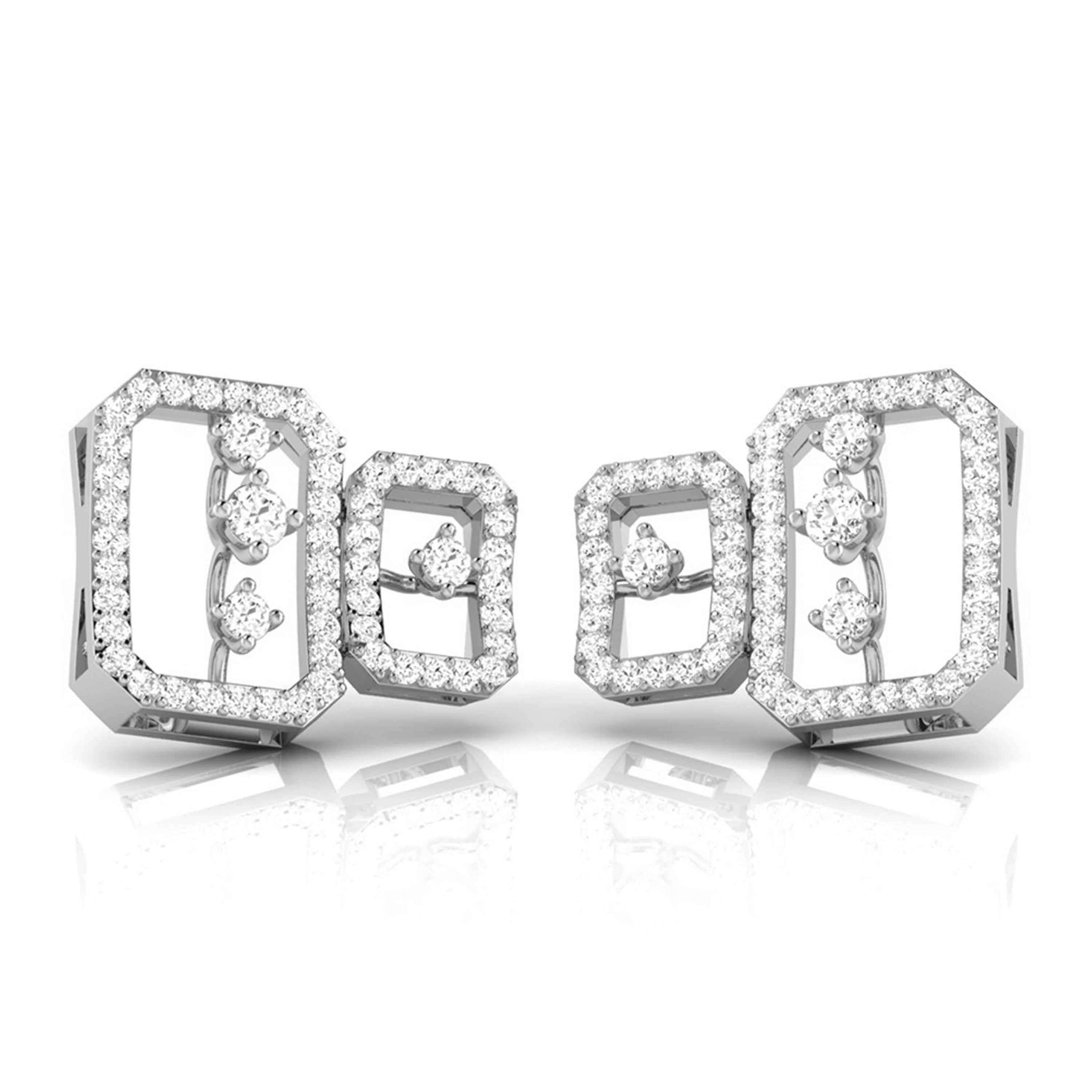 Jewelove™ Earrings Platinum Earrings with Diamonds JL PT E ST 2242