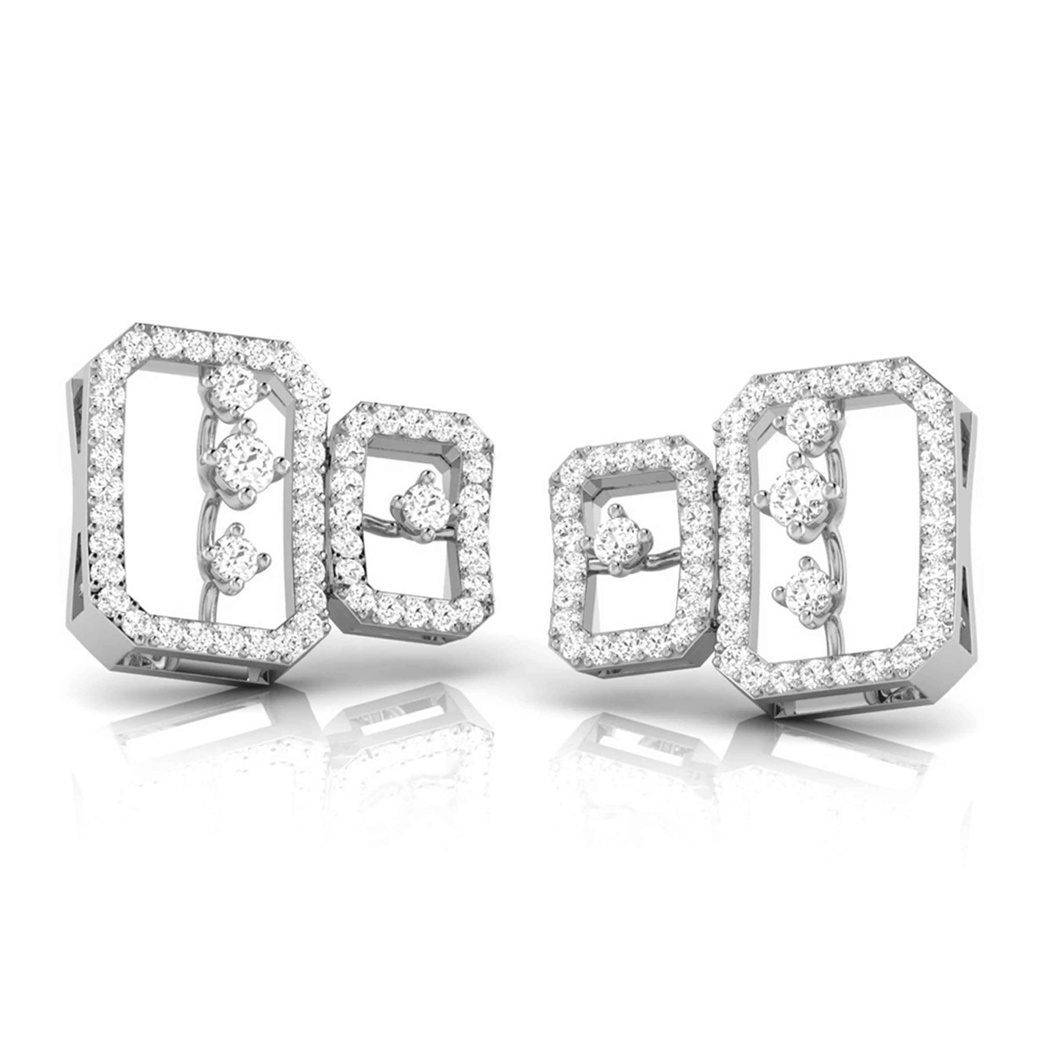 Jewelove™ Earrings Platinum Earrings with Diamonds JL PT E ST 2242