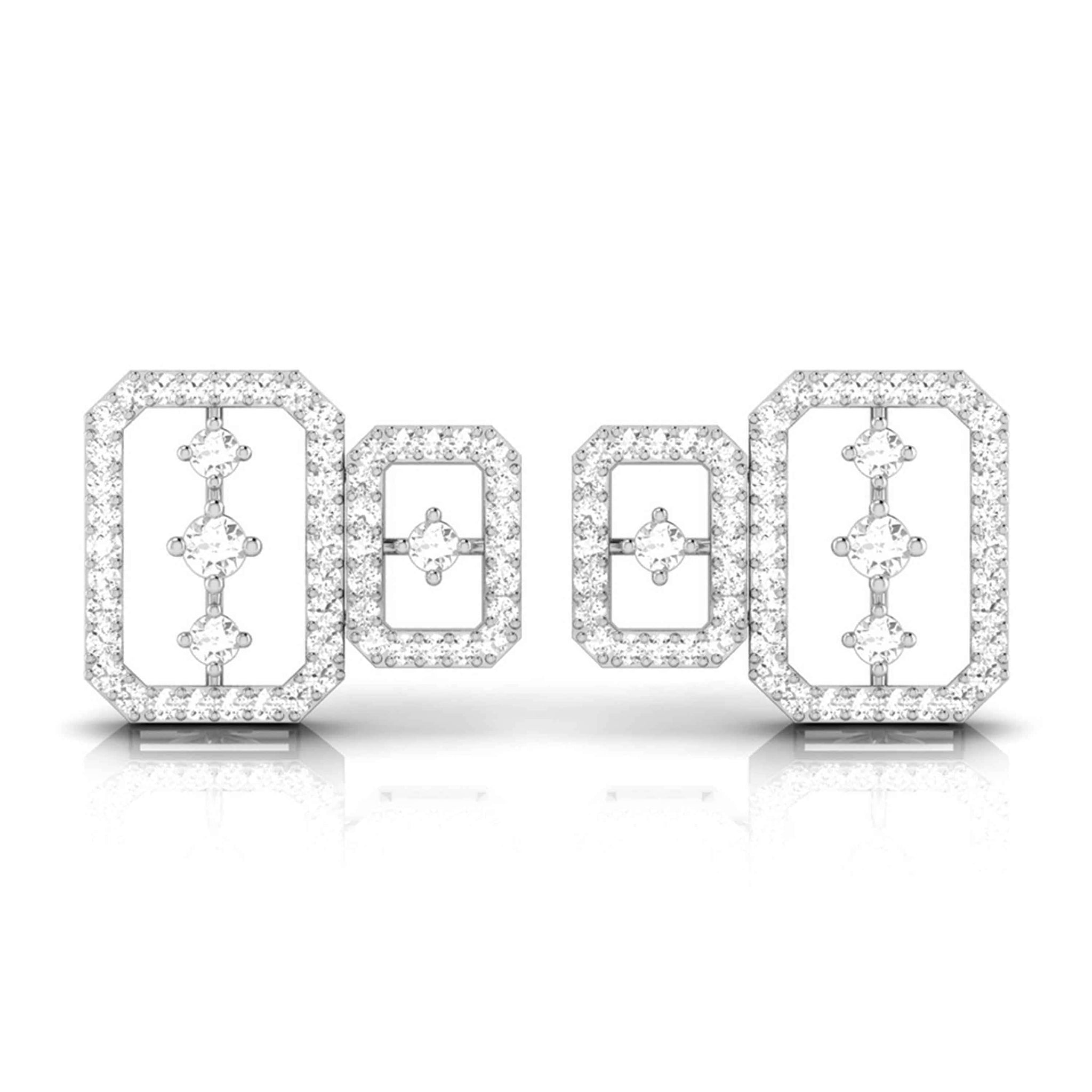 Jewelove™ Earrings SI IJ Platinum Earrings with Diamonds JL PT E ST 2242