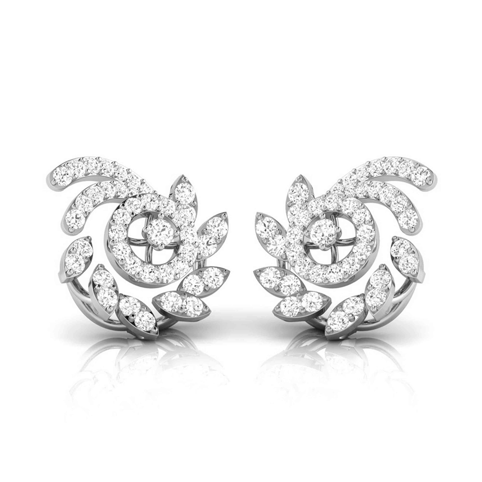 Jewelove™ Earrings Platinum Earrings with Diamonds JL PT E ST 2243