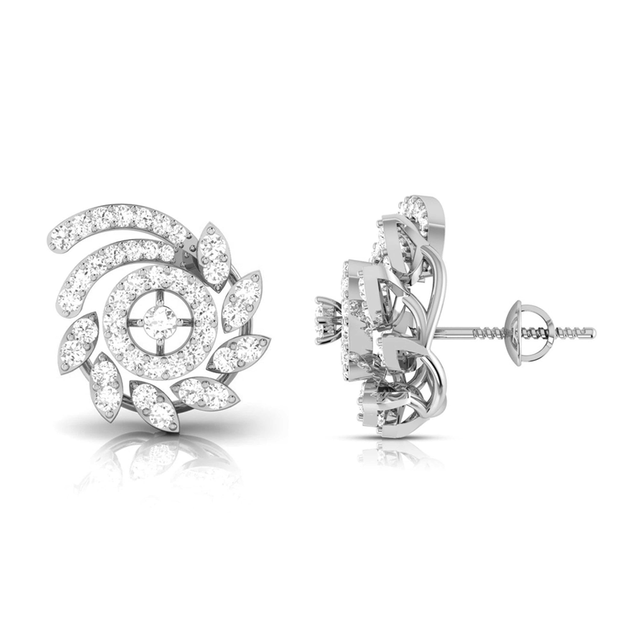 Jewelove™ Earrings Platinum Earrings with Diamonds JL PT E ST 2243