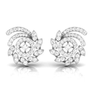 Jewelove™ Earrings SI IJ Platinum Earrings with Diamonds JL PT E ST 2243