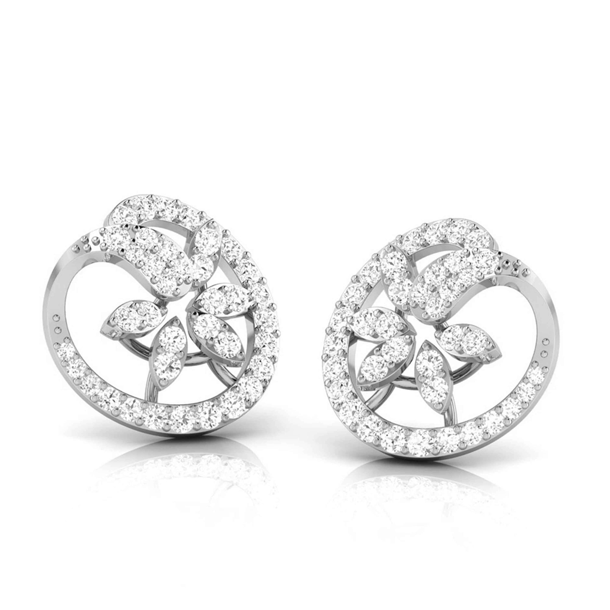 Jewelove™ Earrings Platinum Earrings with Diamonds JL PT E ST 2250