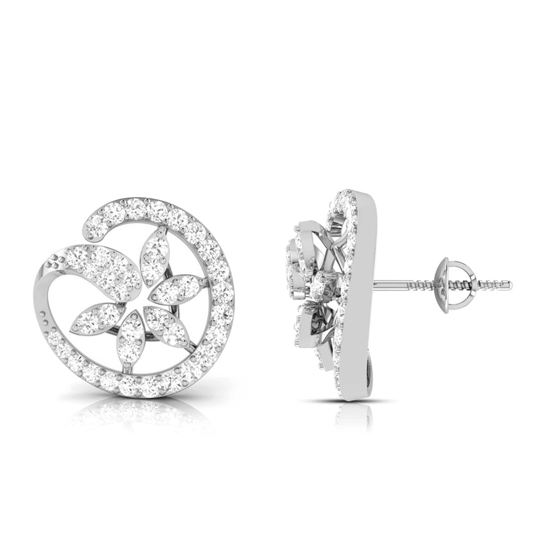 Jewelove™ Earrings Platinum Earrings with Diamonds JL PT E ST 2250