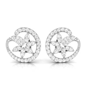 Jewelove™ Earrings SI IJ Platinum Earrings with Diamonds JL PT E ST 2250