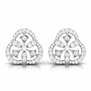 Jewelove™ Earrings SI IJ Platinum Earrings with Diamonds JL PT E ST 2251