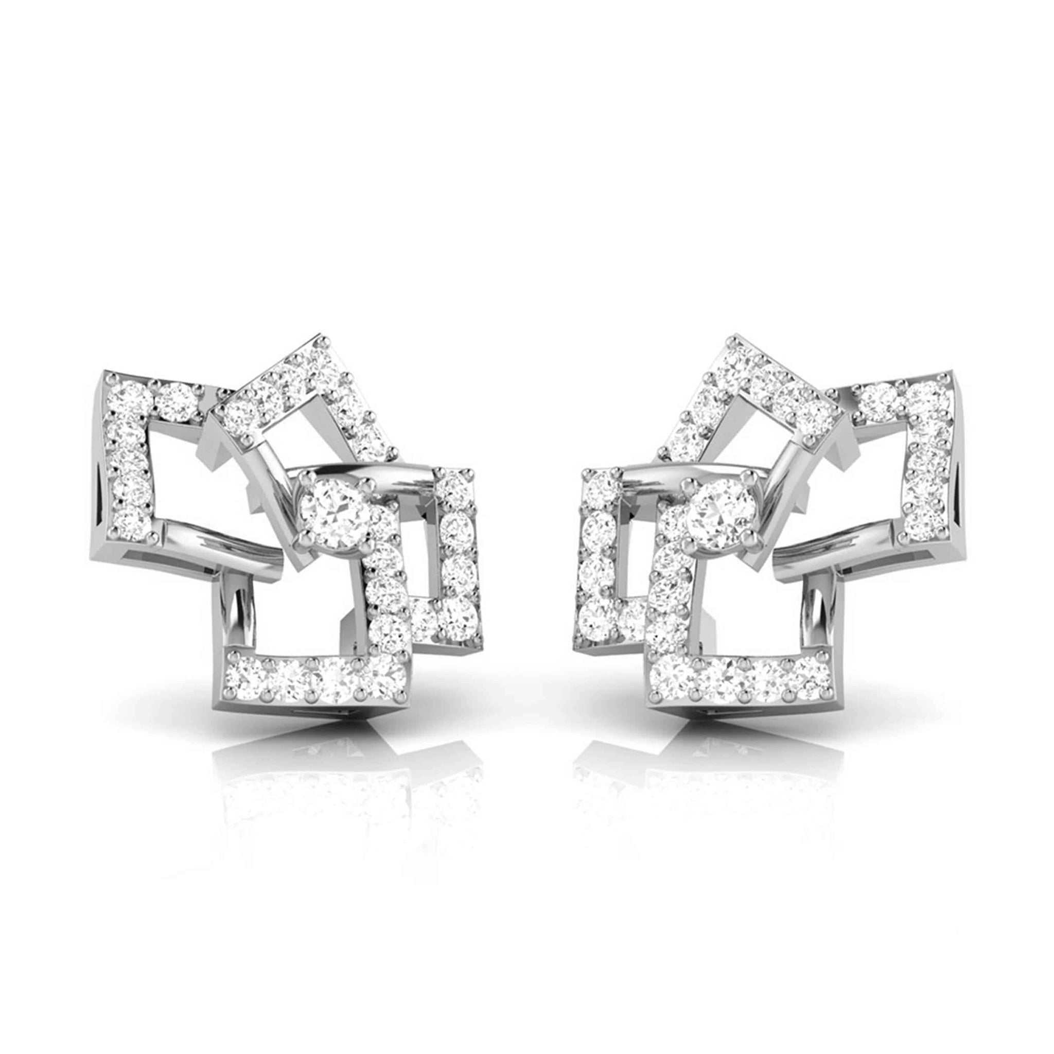 Jewelove™ Earrings Platinum Earrings with Diamonds JL PT E ST 2252