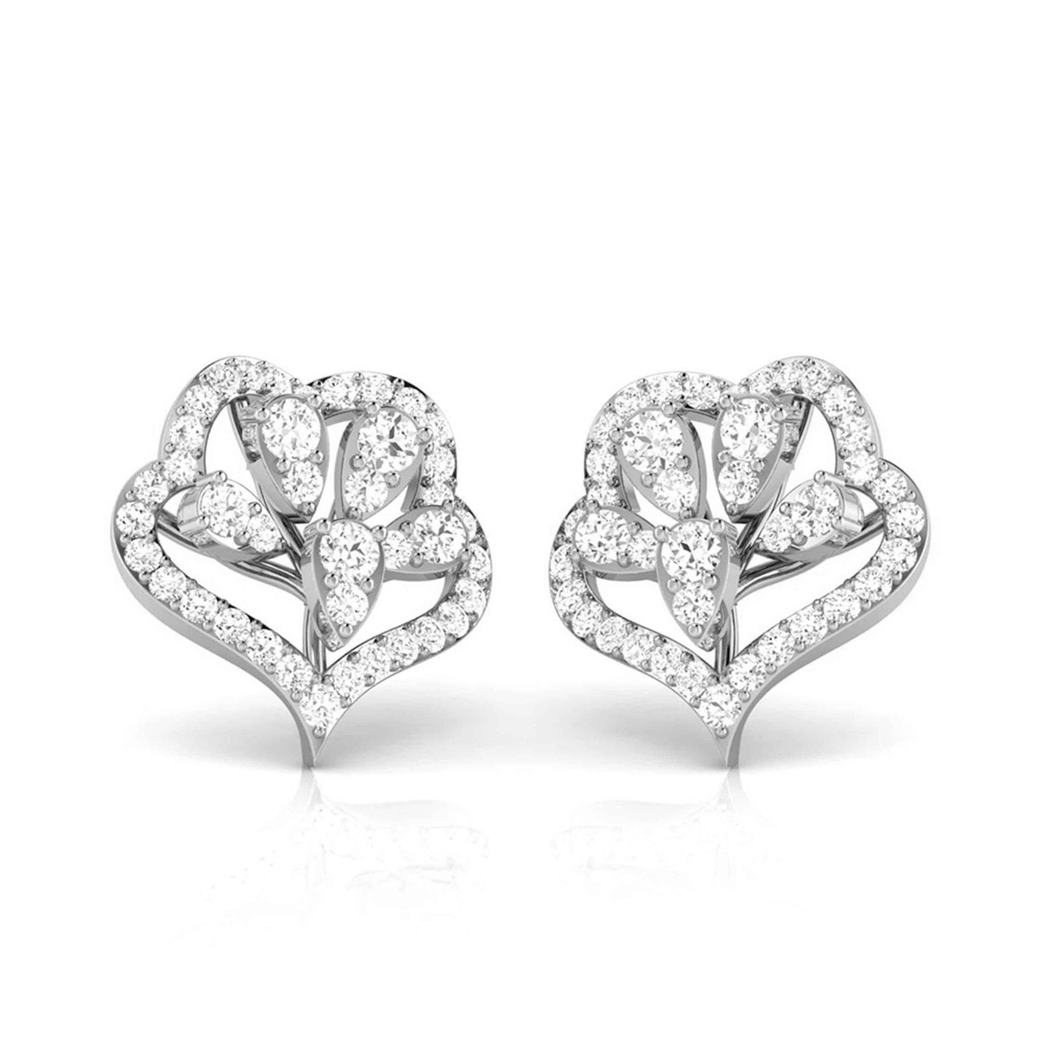 Jewelove™ Earrings Platinum Earrings with Diamonds JL PT E ST 2253