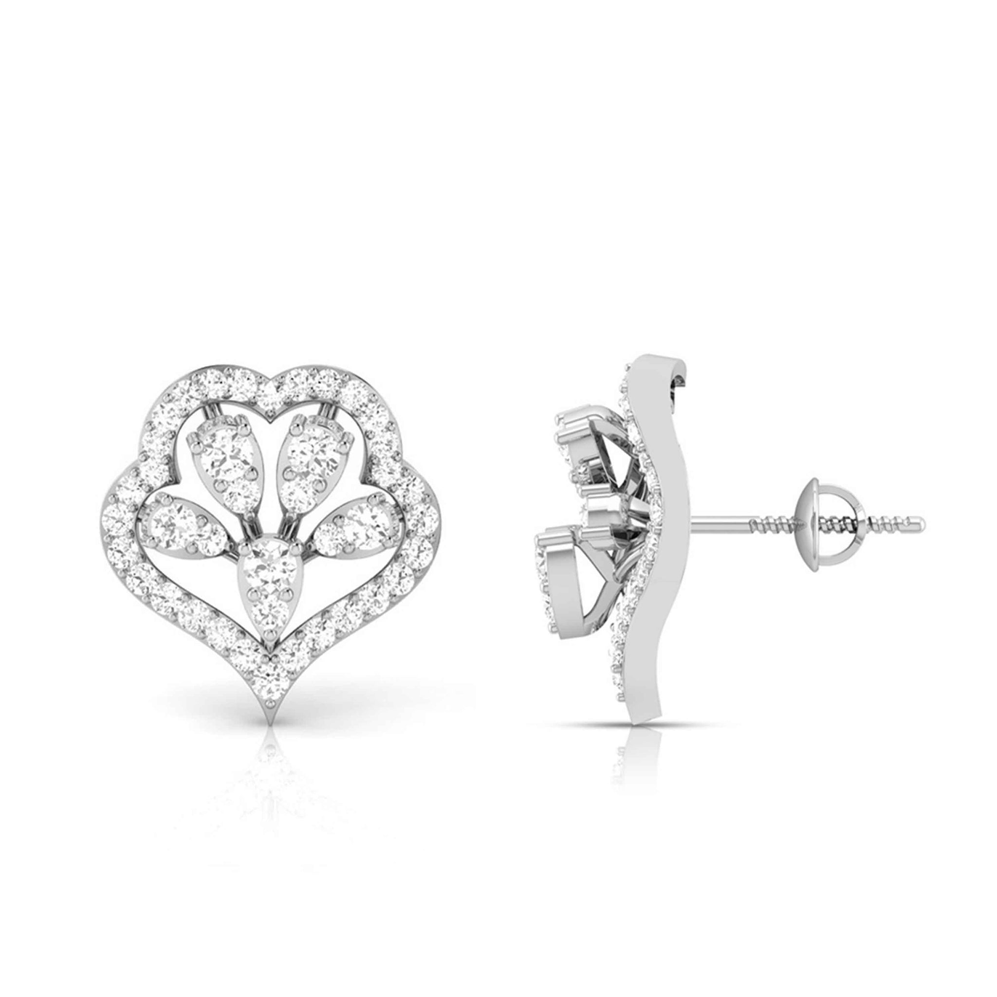 Jewelove™ Earrings Platinum Earrings with Diamonds JL PT E ST 2253