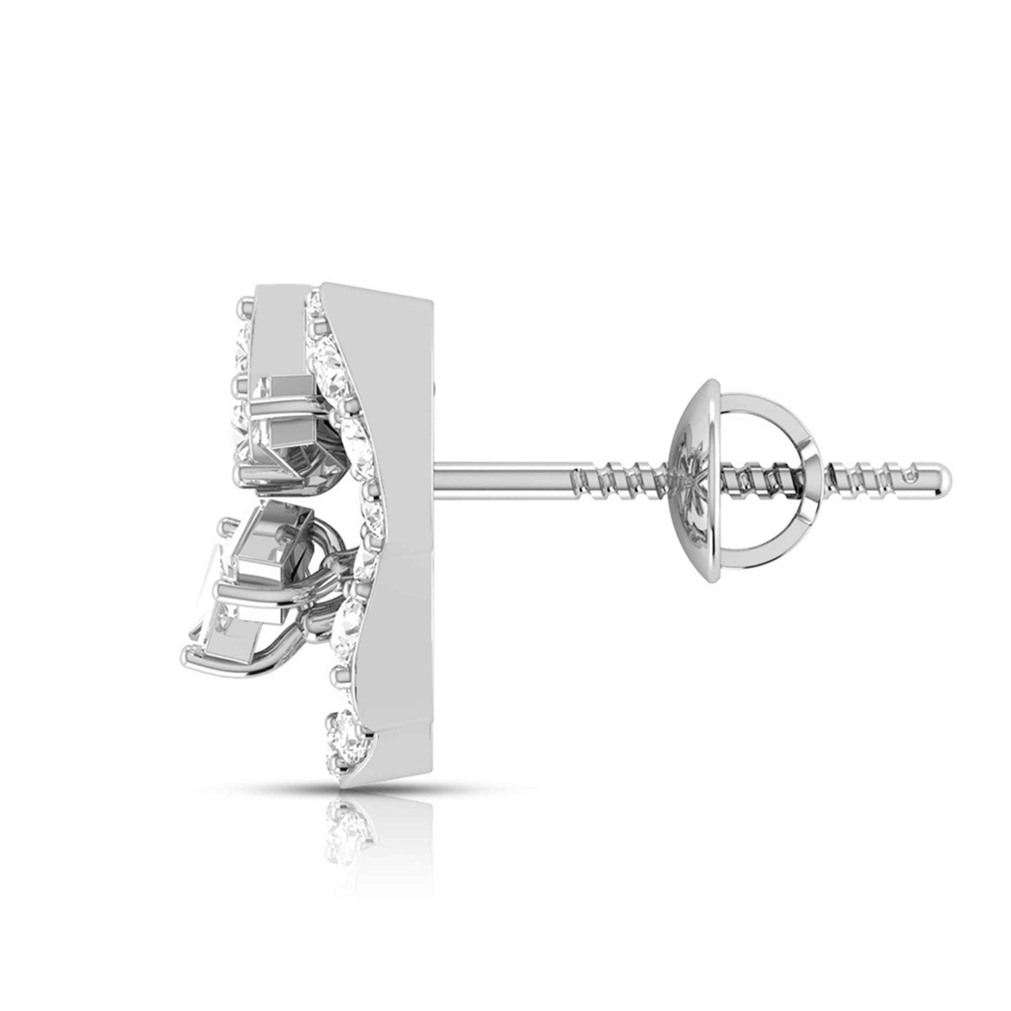 Jewelove™ Earrings Platinum Earrings with Diamonds JL PT E ST 2254