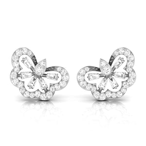 Jewelove™ Earrings SI IJ Platinum Earrings with Diamonds JL PT E ST 2254