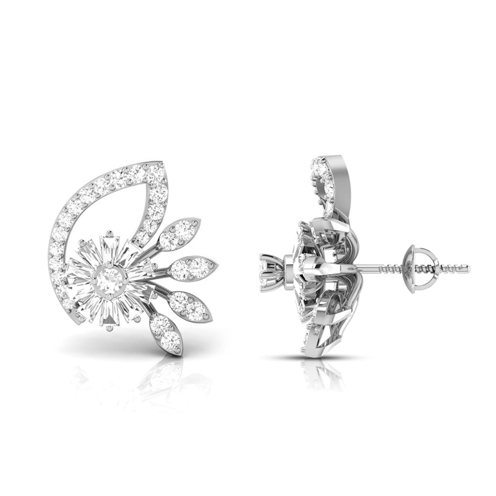 Jewelove™ Earrings Platinum Earrings with Diamonds JL PT E ST 2255