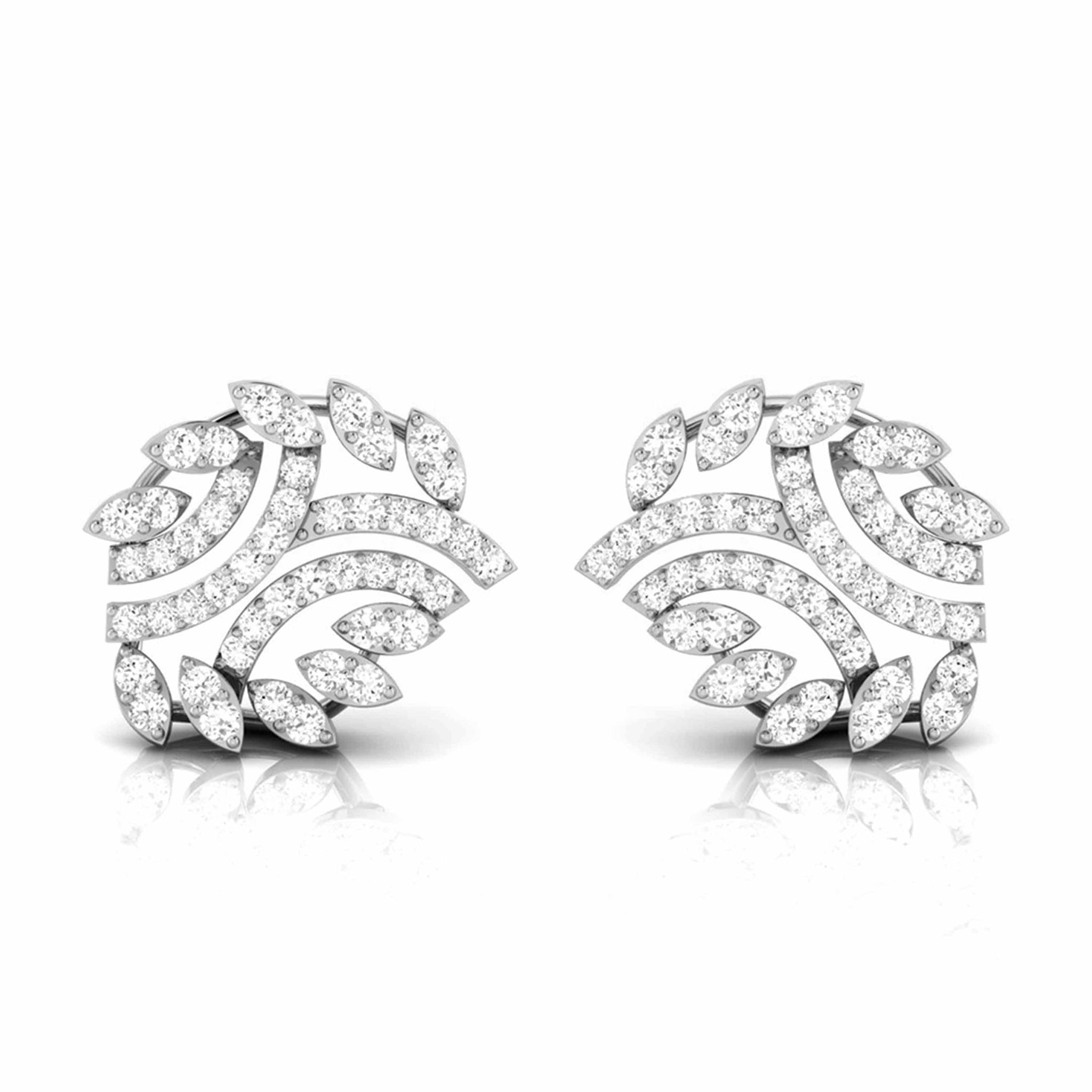 Jewelove™ Earrings Platinum Earrings with Diamonds JL PT E ST 2256