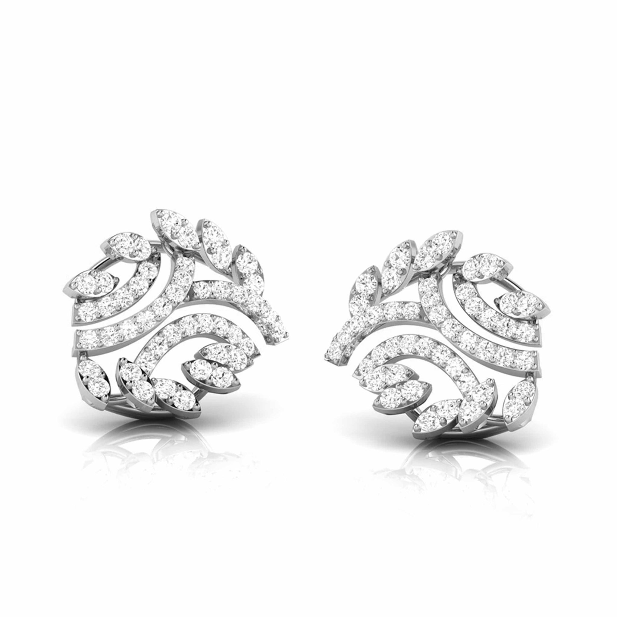 Jewelove™ Earrings Platinum Earrings with Diamonds JL PT E ST 2256