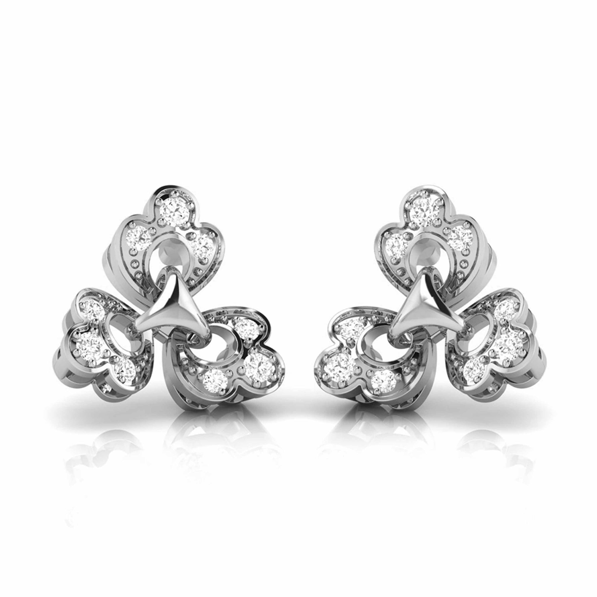 Jewelove™ Earrings Platinum Earrings with Diamonds JL PT E ST 2258