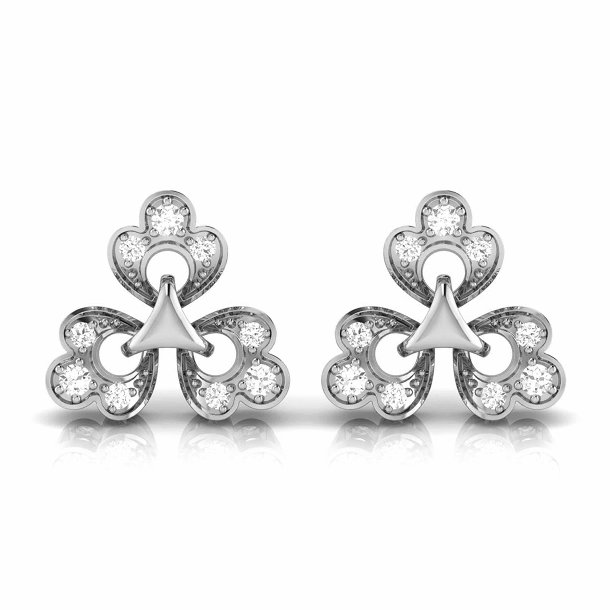 Jewelove™ Earrings Platinum Earrings with Diamonds JL PT E ST 2258