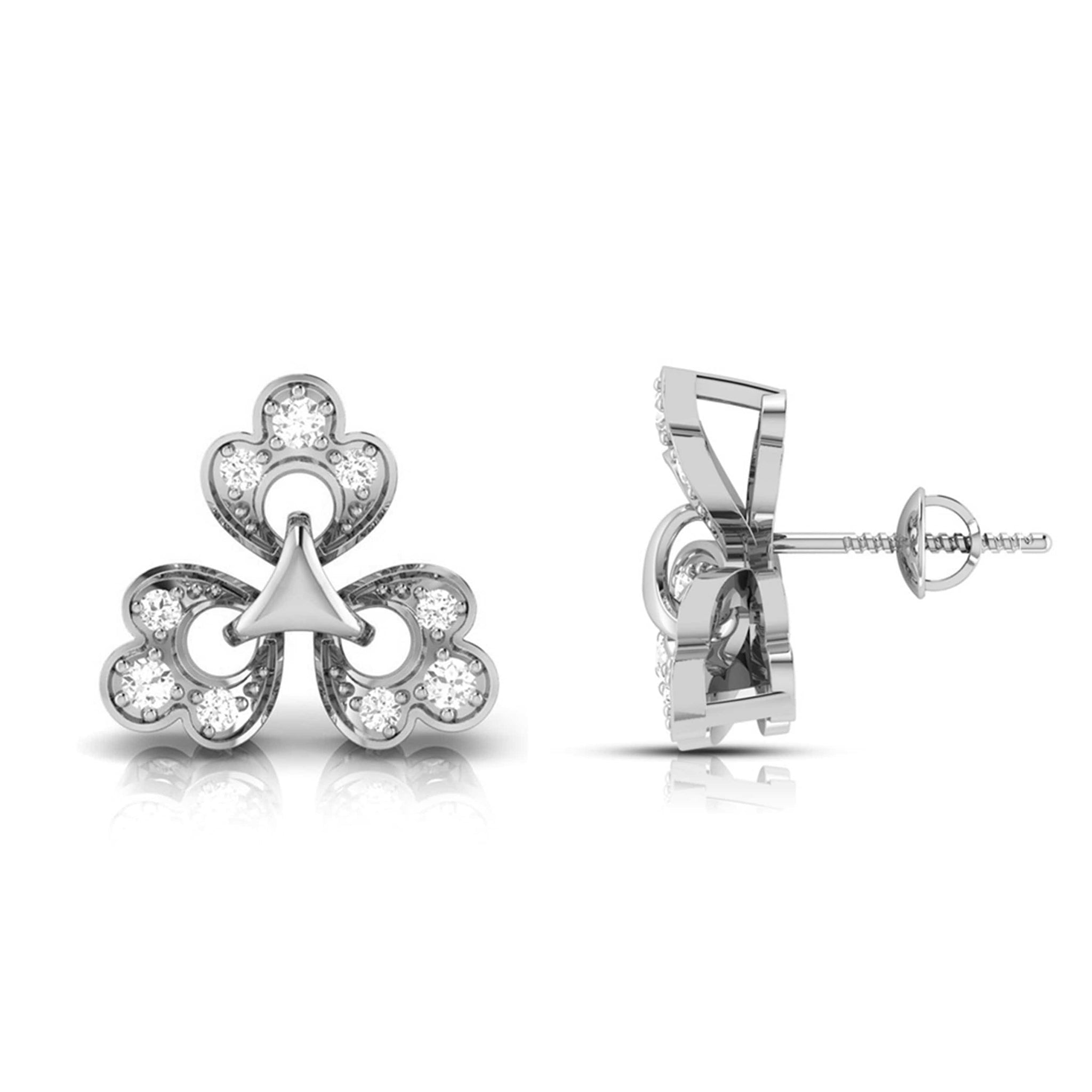 Jewelove™ Earrings Platinum Earrings with Diamonds JL PT E ST 2258