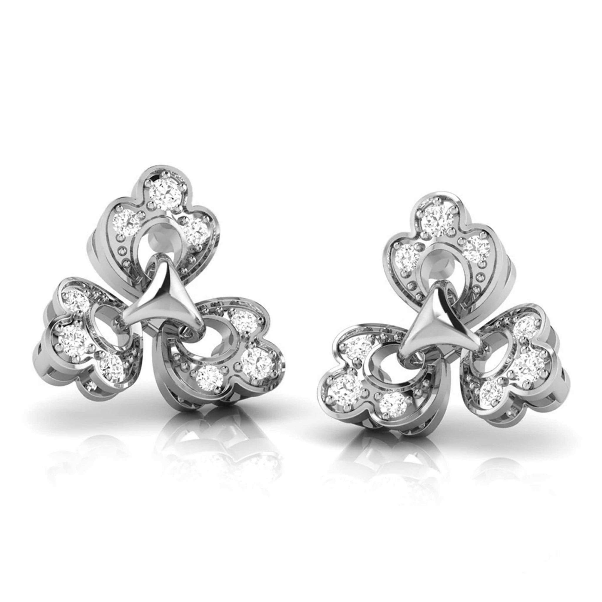 Jewelove™ Earrings Platinum Earrings with Diamonds JL PT E ST 2258