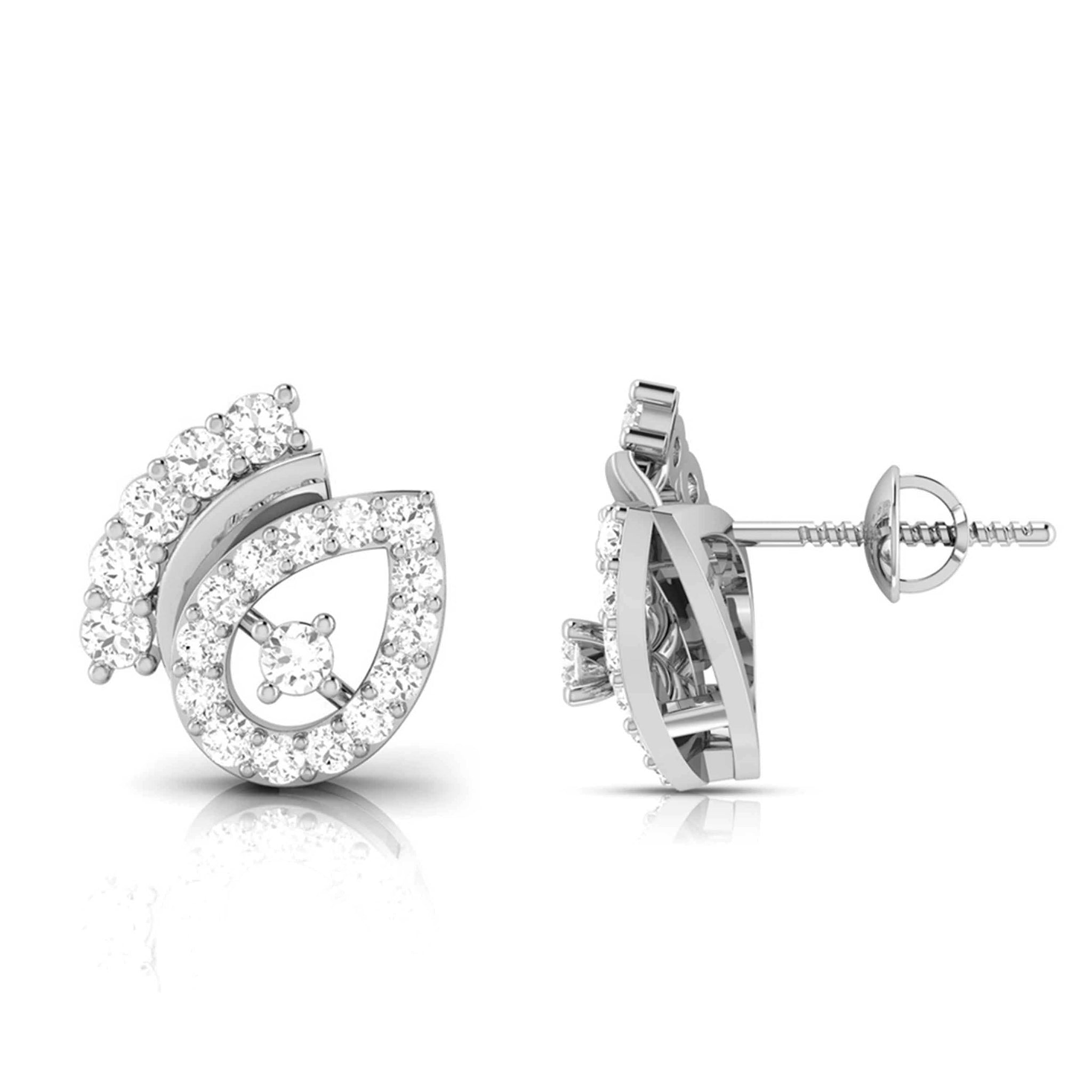 Jewelove™ Earrings Platinum Earrings with Diamonds JL PT E ST 2259