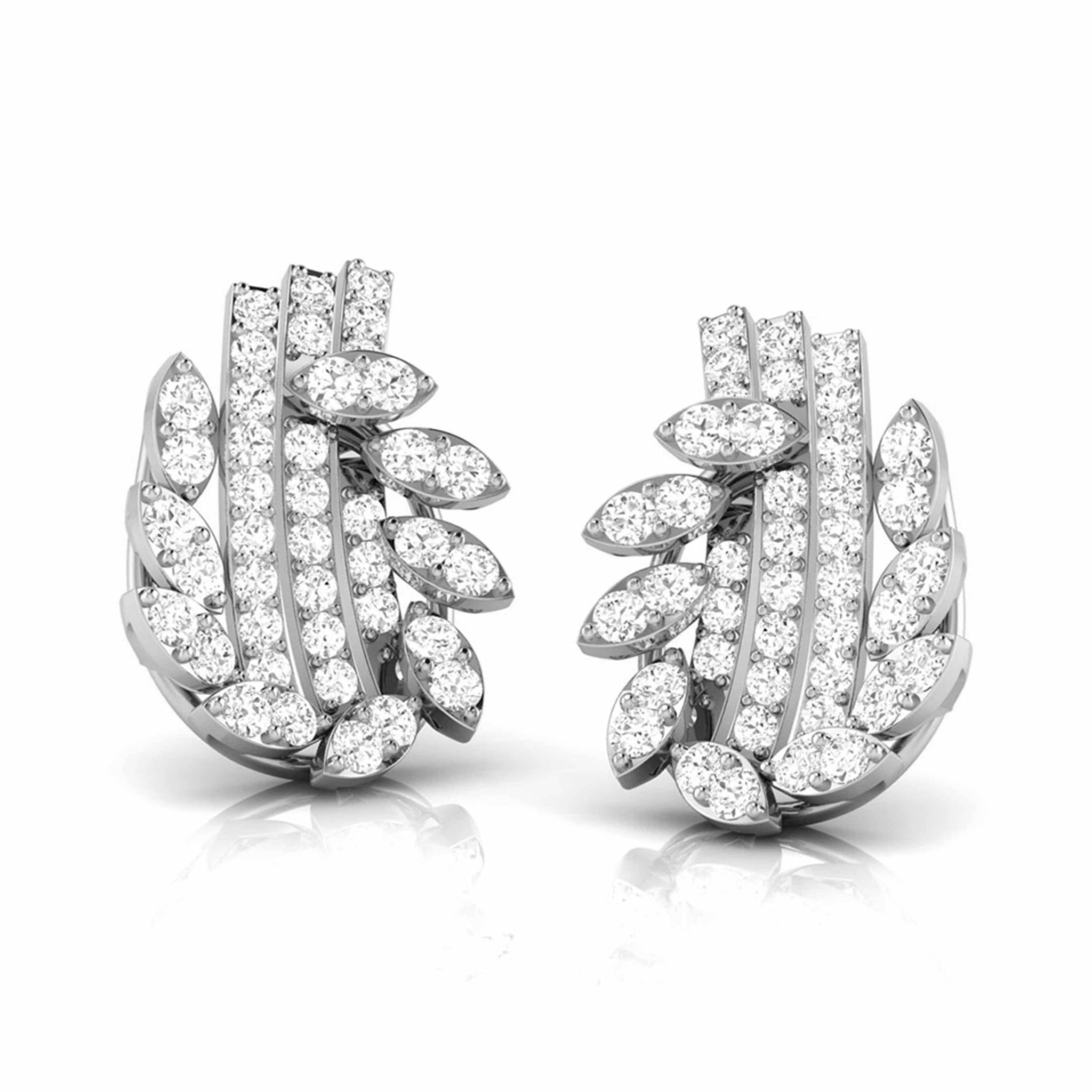 Jewelove™ Earrings Platinum Earrings with Diamonds JL PT E ST 2260