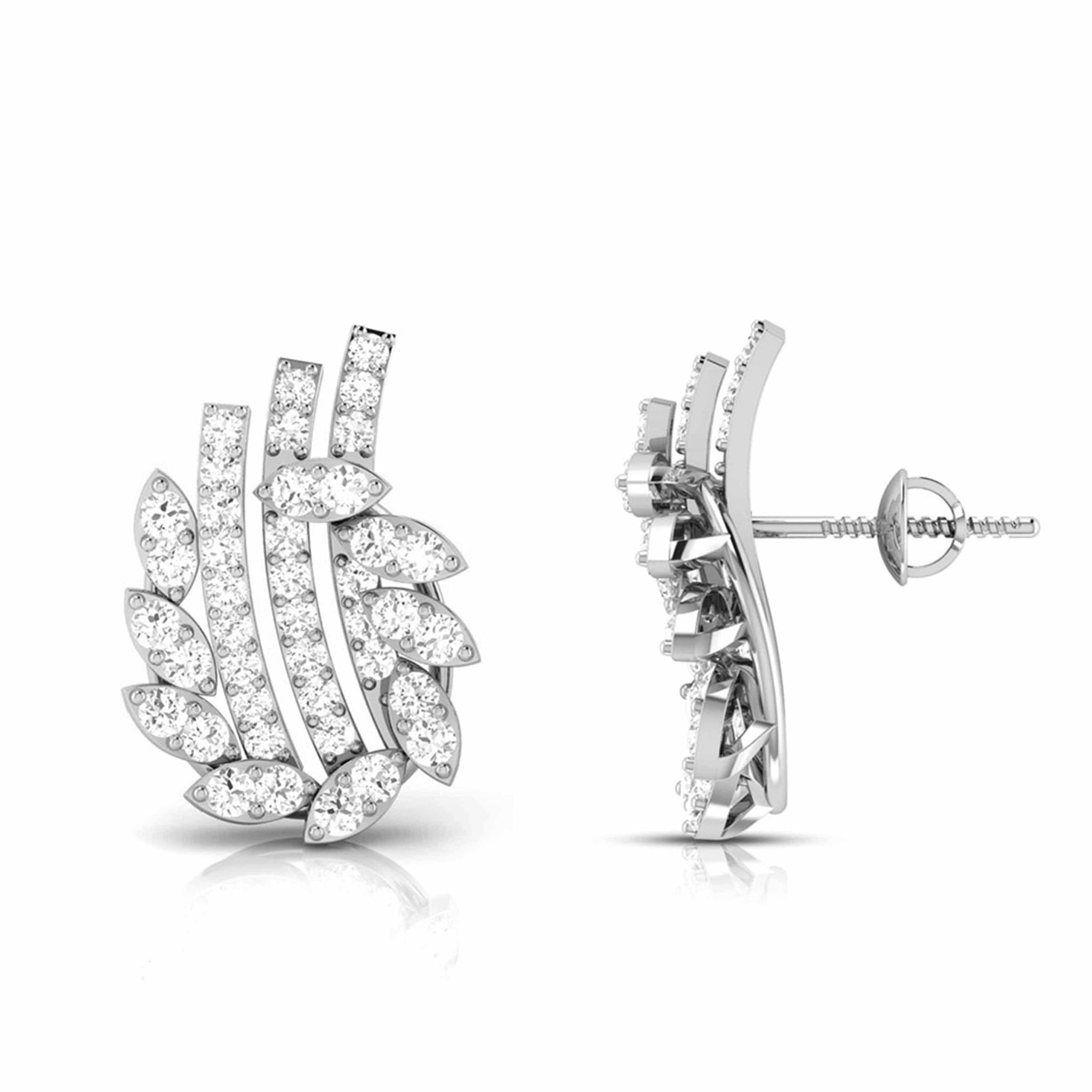 Jewelove™ Earrings Platinum Earrings with Diamonds JL PT E ST 2260