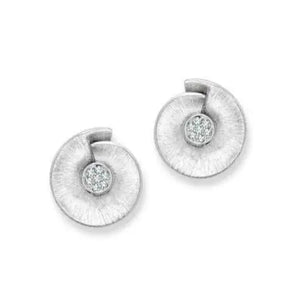 Platinum Earrings with Diamonds SJ PTO E 120 - Suranas Jewelove
