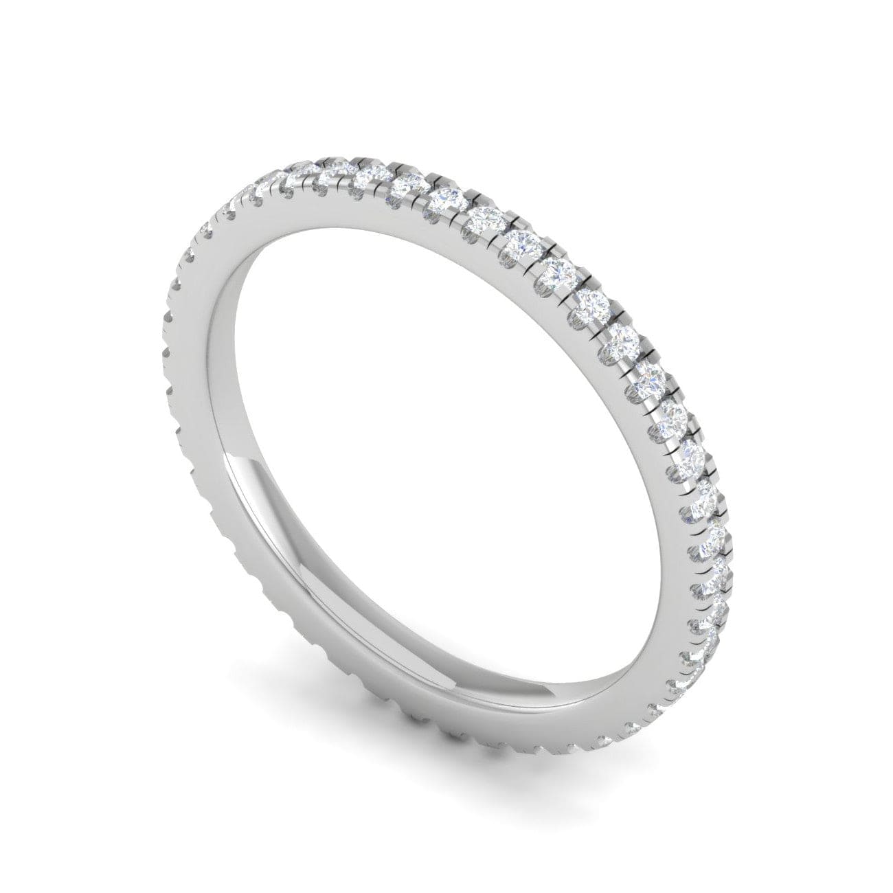 Jewelove™ Rings Platinum Eternity Ring with Diamonds for Women JL PT D4129