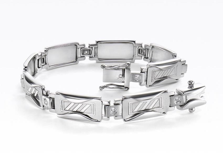 Buy Sahiba Gems Pure Silver (Chandi) Design Bracelet for Boys/Men ~ Weight  17 Grams at Amazon.in