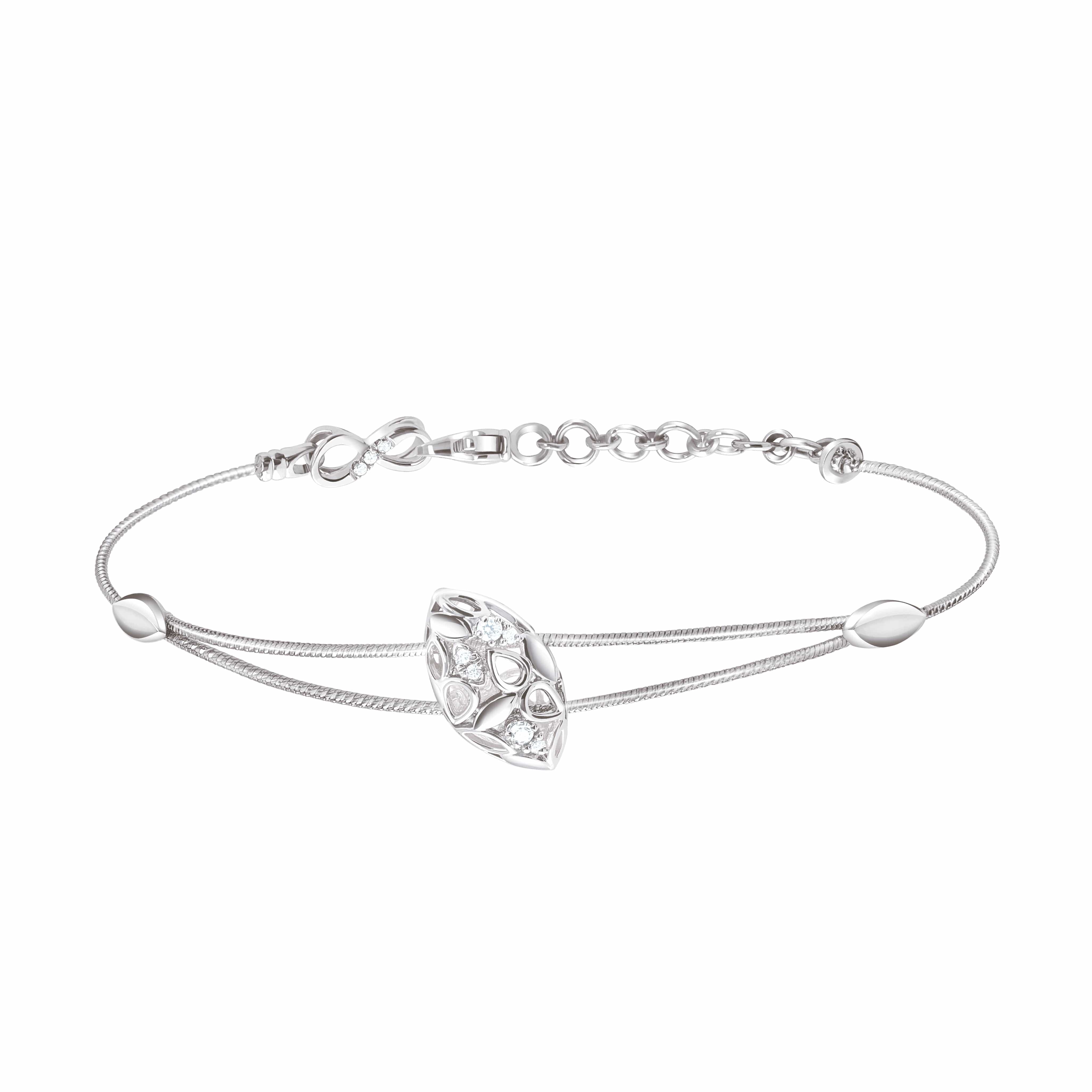 Gold Plated Skinny Tennis Bracelet for Women with a Heart Stone –  namana.london