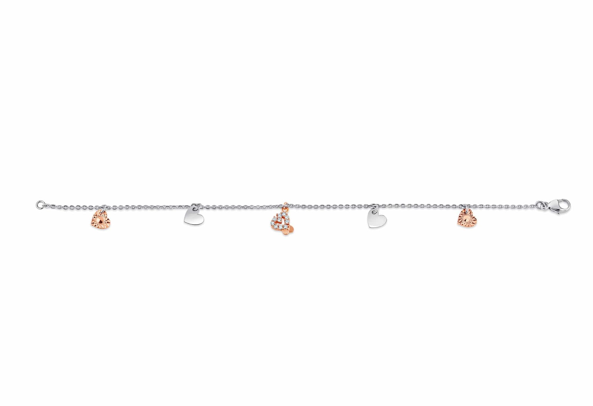 Jewelove™ Bangles & Bracelets Platinum Evara | Rose Gold Diamond Bracelet for Women JL PTB 738