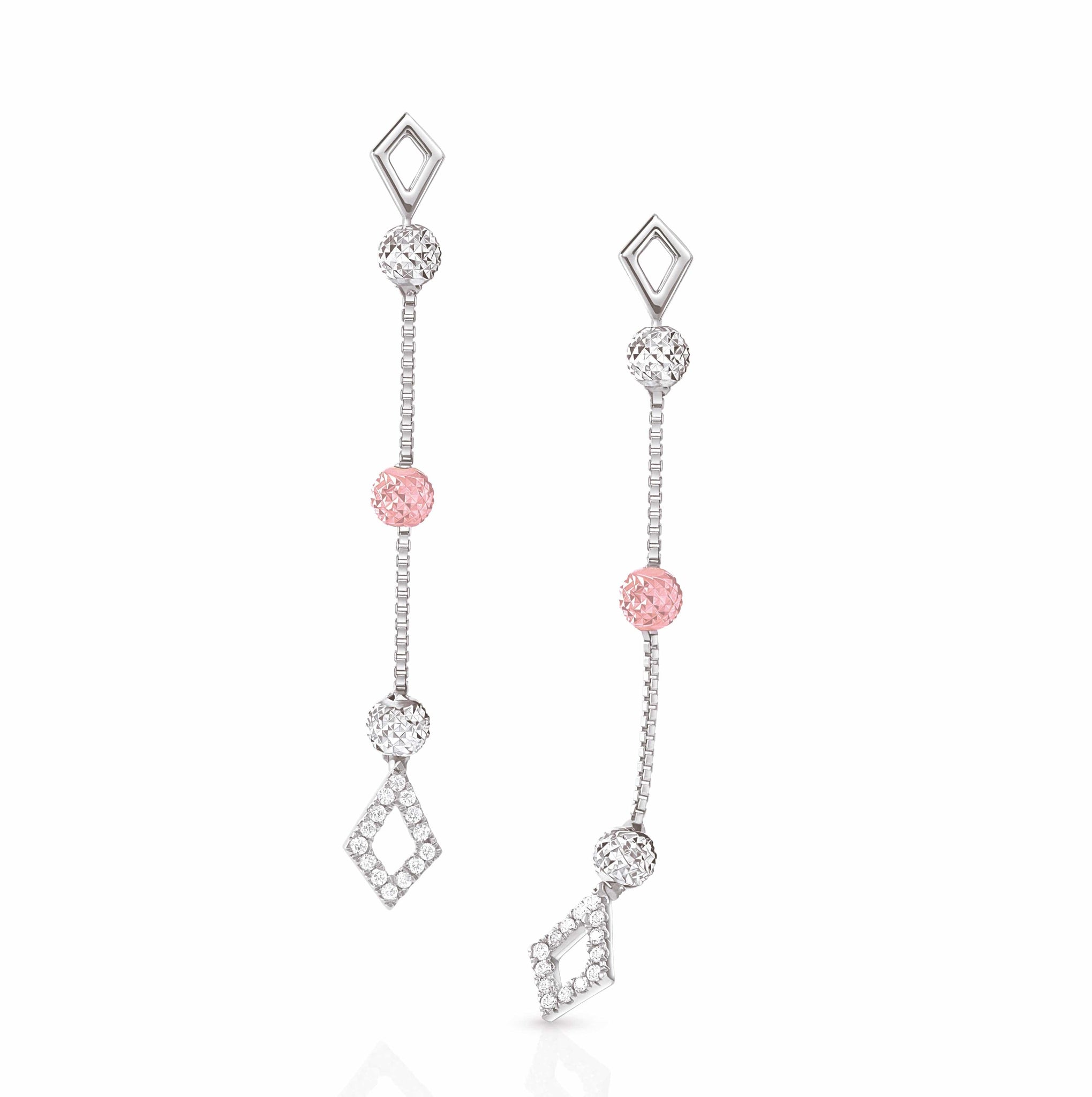 Jewelove™ Earrings SI IJ Platinum Evara | Rose Gold Earrings with Diamonds for Women JL PT E 252