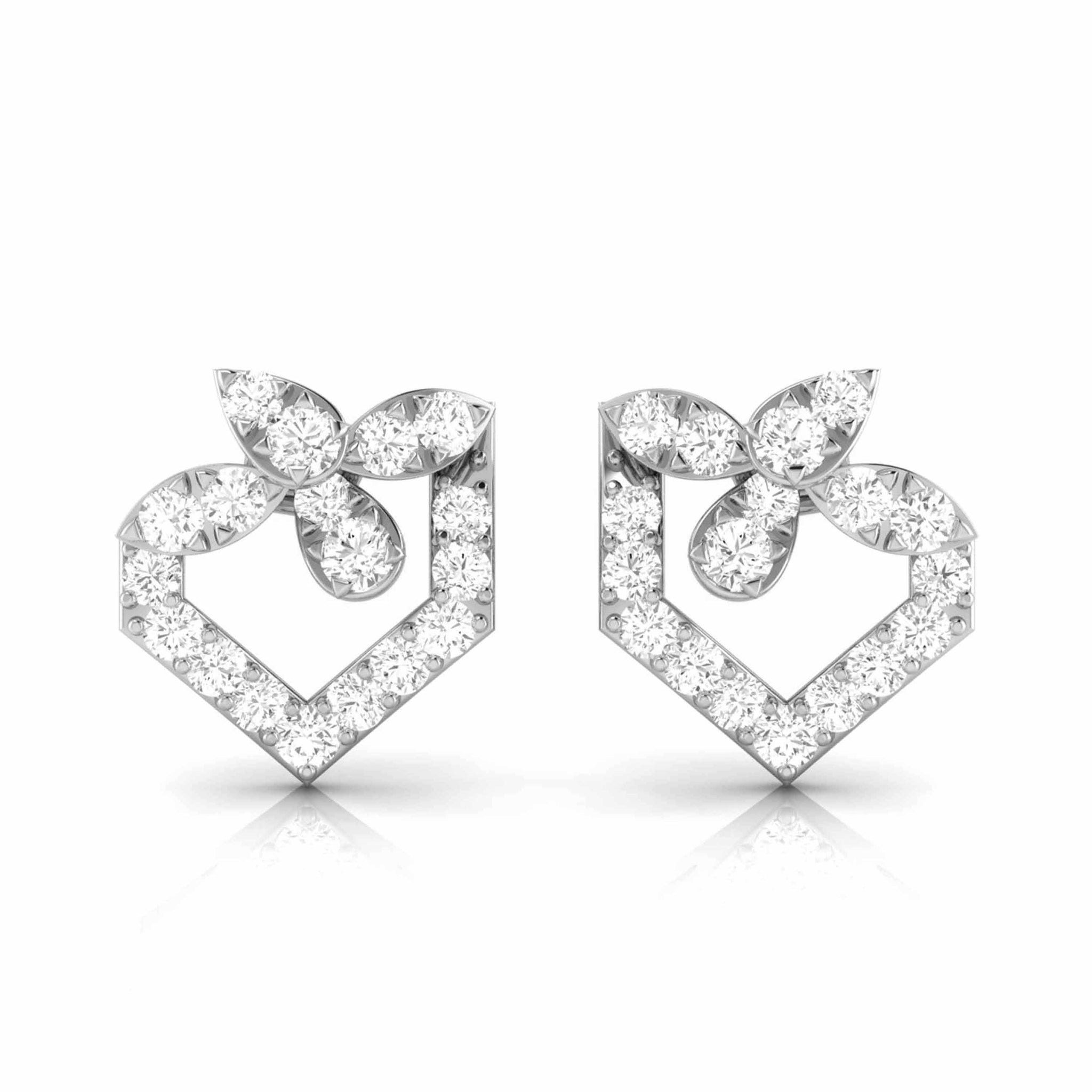 Jewelove™ Earrings Platinum Fashionable Diamond Earrings for Women JL PT E OLS 15