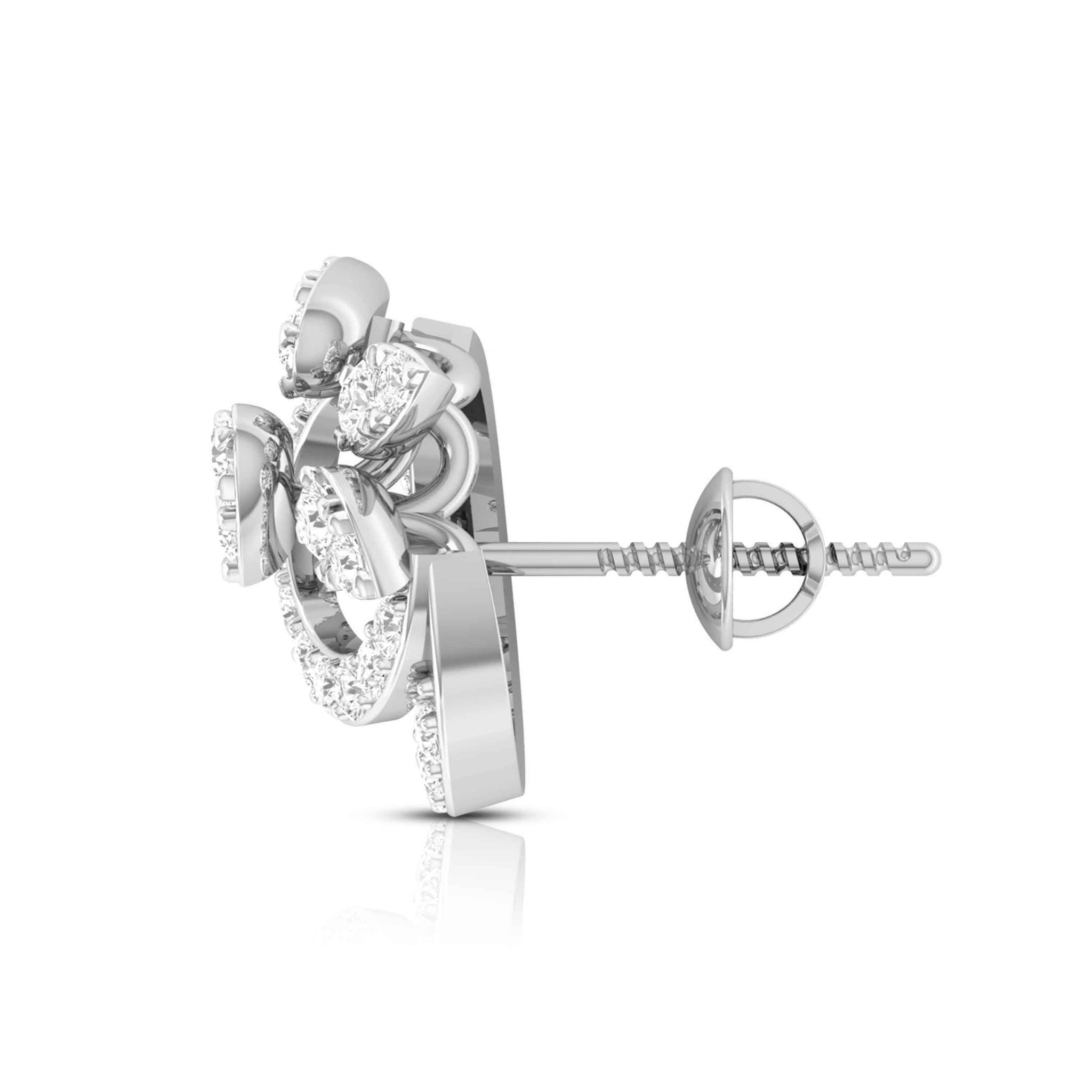 Jewelove™ Earrings Platinum Fashionable Diamond Earrings for Women JL PT E OLS 44