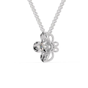 Jewelove™ Pendants Platinum Flower Pendant Solitaire for Women JL PT P 1250